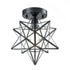Industrial Moravian Star Ceiling Light with Clear Glass 12 Inches