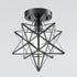 Industrial Moravian Star Ceiling Light with Clear Glass 12 Inches