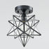 Industrial Moravian Star Ceiling Light with Clear Glass 12 Inches