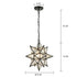 Industrial Moravian Star Pendant Light with Seeded Glass 15 Inches