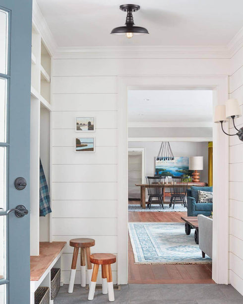 Industrial Oil Rubbed Bronze Semi Flush Mount Ceiling Light