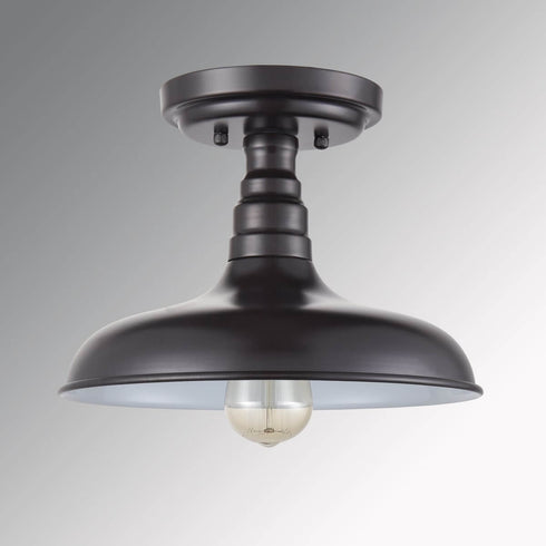 Industrial Oil Rubbed Bronze Semi Flush Mount Ceiling Light