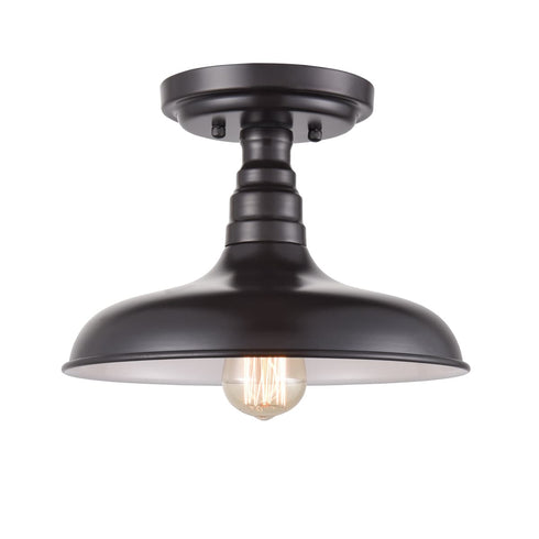 Industrial Oil Rubbed Bronze Semi Flush Mount Ceiling Light