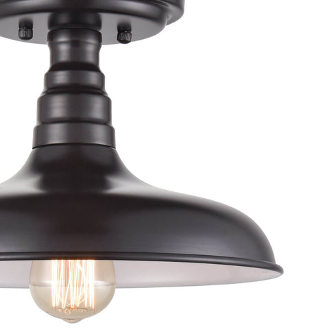 Industrial Oil Rubbed Bronze Semi Flush Mount Ceiling Light