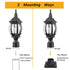 Industrial Outdoor Post Light Exterior Post Lantern with Pier Mount Matte Black