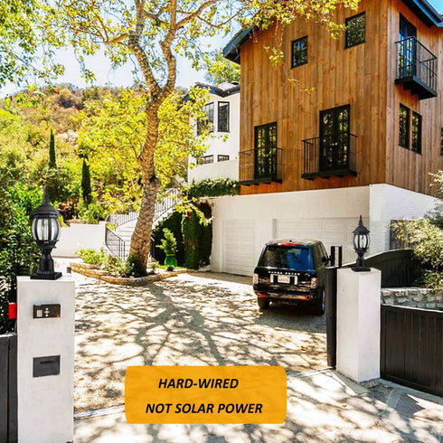 Industrial Outdoor Post Light Exterior Post Lantern with Pier Mount Matte Black