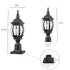 Industrial Outdoor Post Light Exterior Post Lantern with Pier Mount Matte Black
