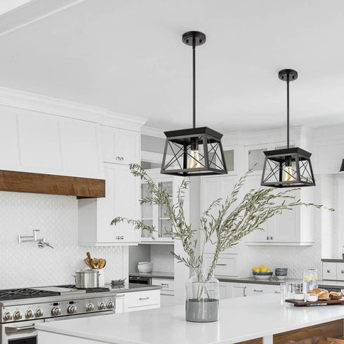 Industrial Pendant Lighting Flush Mount Ceiling Light Convertible