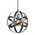 Industrial Globe Pendant Light Antique Silver Kitchen island Lights