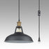 Industrial Plug in Pendant Light with On/Off Switch