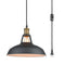 Industrial Plug in Pendant Light with On/Off Switch
