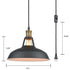 Industrial Plug in Pendant Light with On/Off Switch