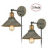 Industrial Rustic Swing Arm Hardwired and Plug-in Wall Sconce-2 Pack