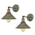 Industrial Rustic Swing Arm Hardwired and Plug-in Wall Sconce-2 Pack