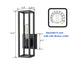 Industrial Wall Sconce Dimmable Black Wall Light with Cuboid Cage