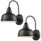 Industrial Wall Sconces Gooseneck Wall Mount Light Set of 2