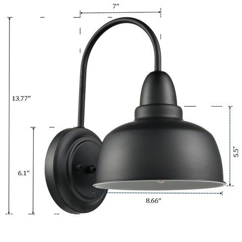 Industrial Wall Sconces Gooseneck Wall Mount Light Set of 2