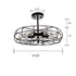 Indutrial Semi Flush Mount Ceiling Lights Drum Shape, 5 Lights