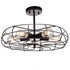 Indutrial Semi Flush Mount Ceiling Lights Drum Shape, 5 Lights