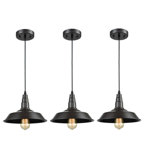 Kitchen Island Pendant Lighting Oil Rubbed Bronze Finish 3 Pack