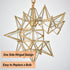 Modern Star Pendant Light Boho Gold Hanging Ceiling Light with Clear Glass