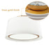 Gold Led Flush Mount Ceiling Light Drum White Fabric Shade 3000k-5500k,24W,1600LM