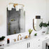 Modern Gold Bathroom Light Fixture 3-Light Milk Glass Vanity Light