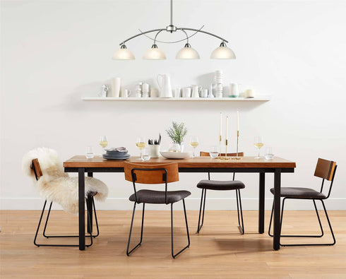 Modern 4-Light Kitchen Pendant Lighting, Brushed Nickel