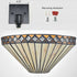 Tiffany Style Wall Sconce 1-Light Stained Glass Wall Light