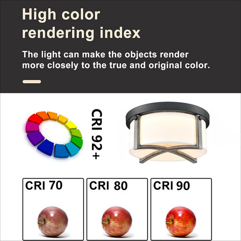 Industrial Flush Mount Ceiling Light White Dimmable LED Ceiling Light