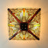 Tiffany Semi Flush Mount Light with Stained Glass Ceiling Light Fixture