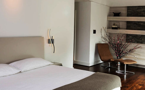 Modern Led Sconce Wall Lighting Indoor 24" Minimalist Industrial Black Wall Sconce