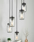 Piombino Mason Jar Glass Industrial Ceiling Lights for Kitchen Oil Rubbed Bronze