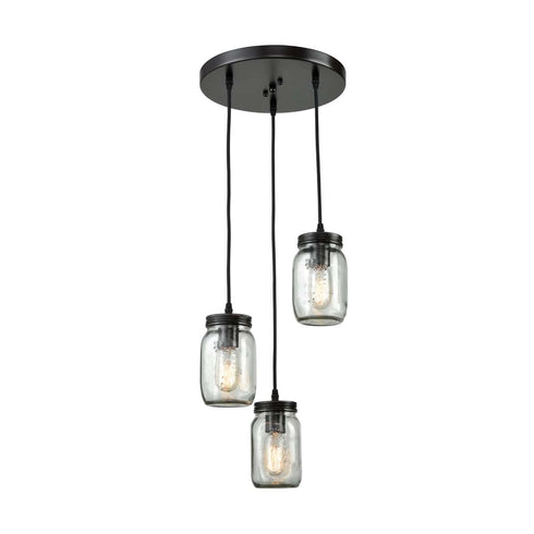 Mason Jar Glass Shade Industrial Pendant Lights for Kitchen
