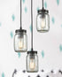 Mason Jar Glass Shade Industrial Pendant Lights for Kitchen
