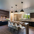 Matte Black Industrial Metal Pendant Lights 3 Pack Kitchen Island Lighting