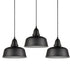 Matte Black Industrial Metal Pendant Lights 3 Pack Kitchen Island Lighting