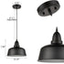 Matte Black Industrial Metal Pendant Lights 3 Pack Kitchen Island Lighting