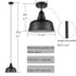 Matte Black Industrial Metal Pendant Lights Kitchen Island Lighting