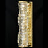 Crystal Gold Bathroom Vanity Lights LED Stainless Steel, 18.5-In