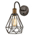 Metal Cage Goose-neck Plug-in Wall Sconce Set of 2