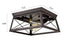 Metal Industrial Oil Rubbed Bronze Retangle Ceiling Light Flush Mount