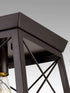 Metal Retro Industrial Oil Rubbed Bronze Retangle Flush Mount Ceiling Light