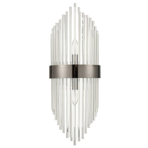 Mid-Century Elegant Glass Rod Wall Sconces Lighting Set of 2