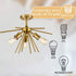 Mid Century Modern Ceiling Light Brass Sputnik Chandeliers