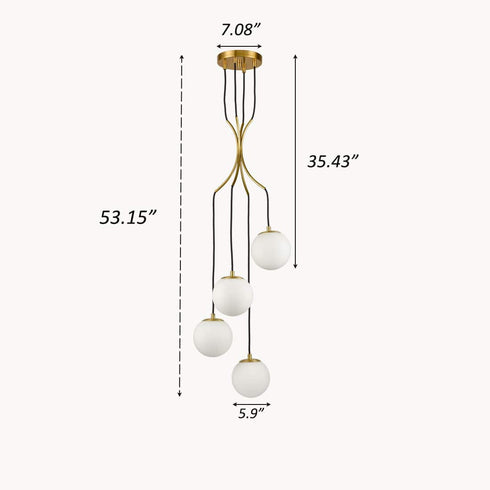 Multi Globe Pendant Light 4 Light