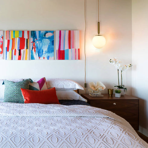 Mid Century Plug in Pendant Lighting with Cord 8 Inch