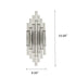 Crystal Wall Sconce Lighting for Bathroom in Black Finish