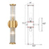 Gold Crystal Wall Sconce Light for Bedroom