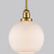Milk Glass Globe Gold Pendant Light for Kitchen Rod-Hung